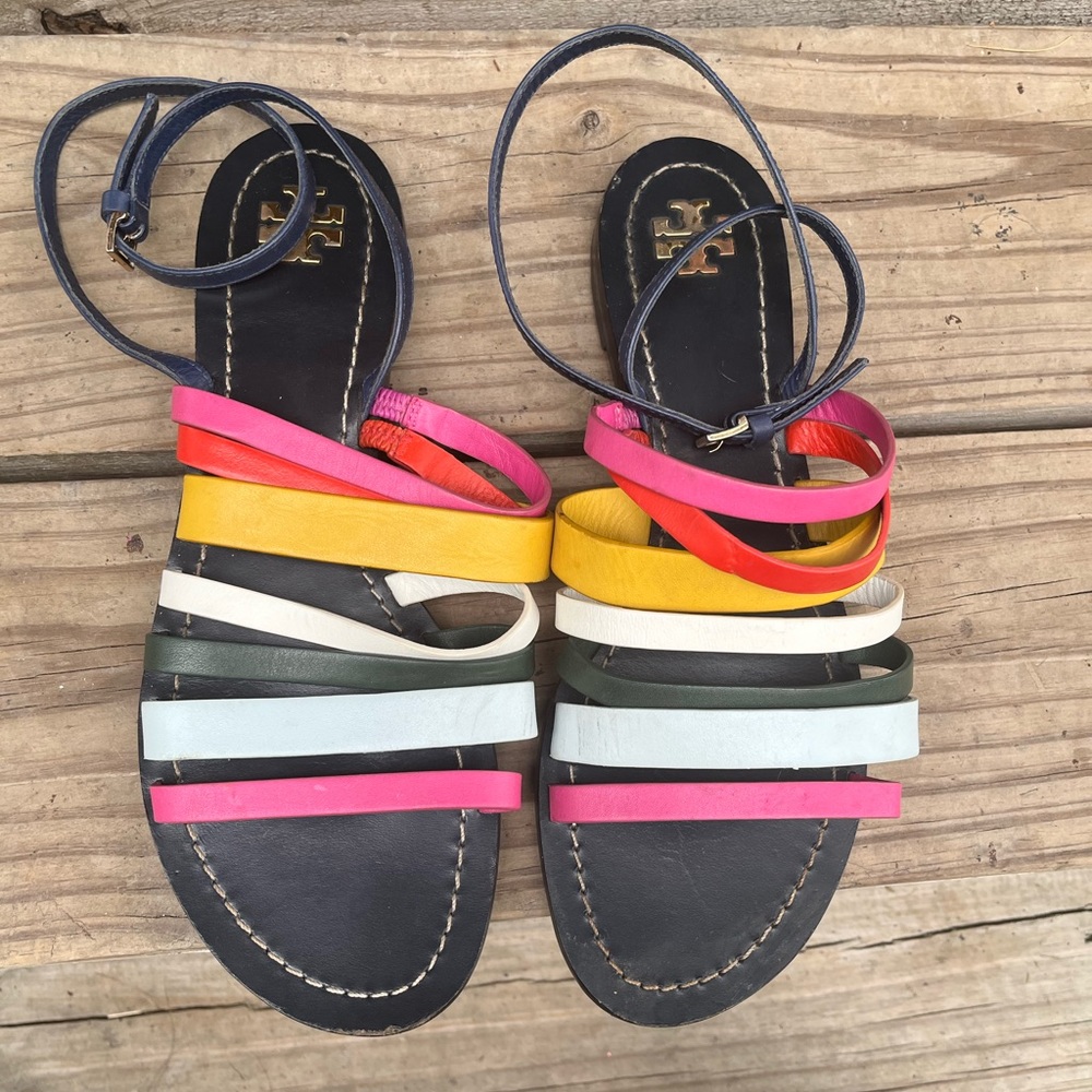 Tory Burch Plato’s multicolor ankle sandals size 8.5